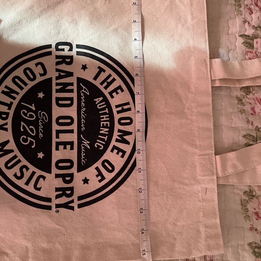 Grand Ole Opry Canvas Tote Bag; beige with Black Logo